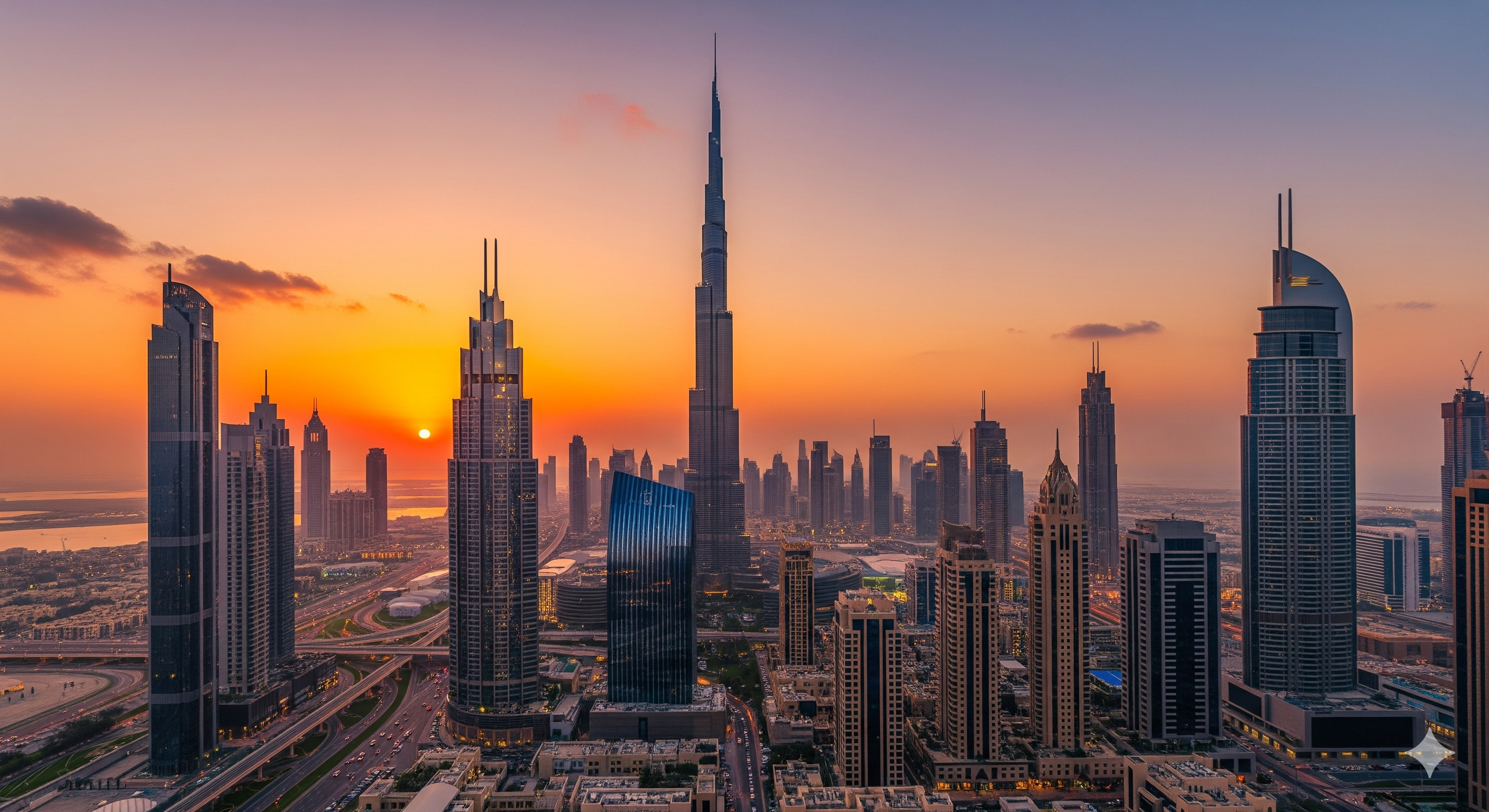 Dubai aerial skyline
